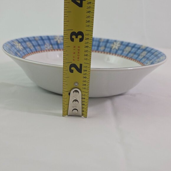 Debbie Mumm Sakura Snowflake 7.5" Stoneware Coupe Salad Soup Bowls – Set of 4 - Picture 16 of 16